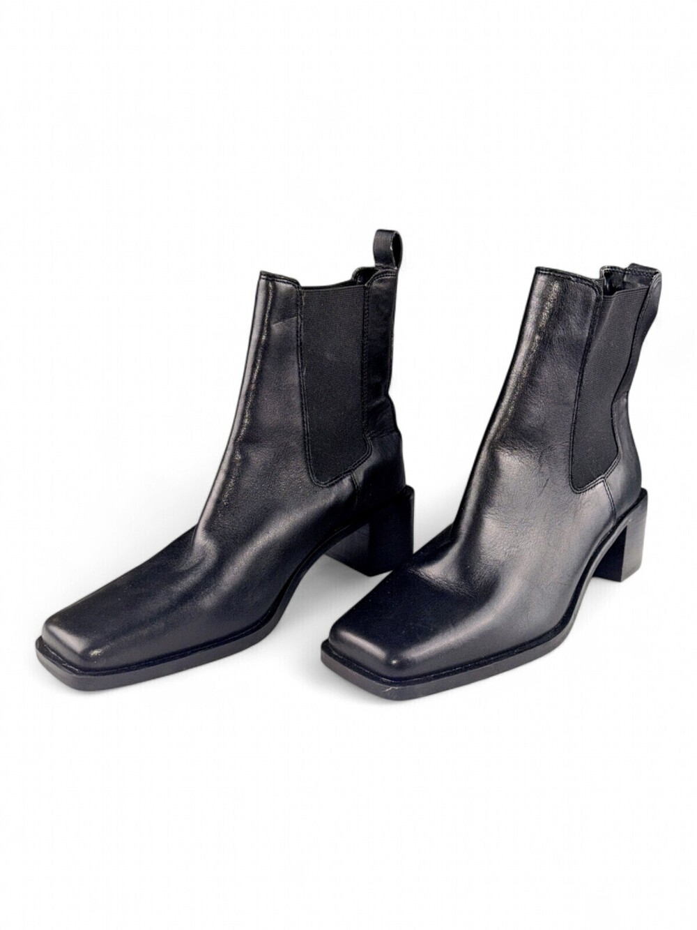 Aldo Black Leather Heeled Chelsea Boots Women 8.5